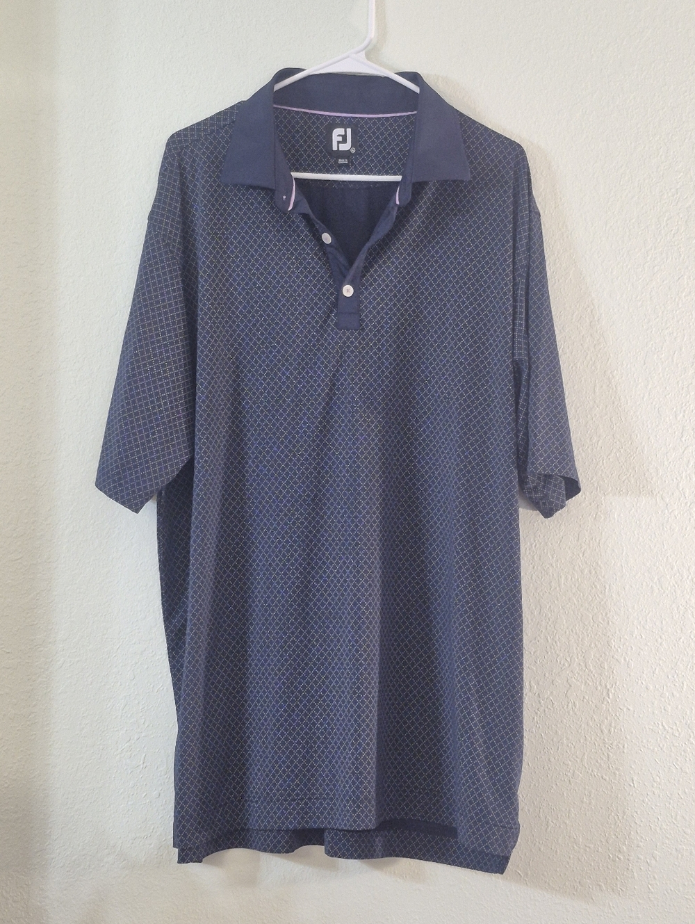 FootJoy Men’s Navy Geometric Golf Polo